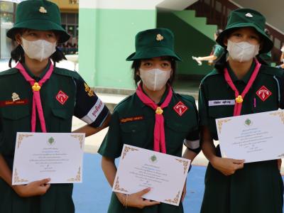 โรงเรียนมัธยมวิทยาได้จัดการฝึกอบรมโครงการสร้างจิตสำนึกพลเมืองดีวิถีประชาธิปไตย ให้กับเหล่าลูกเสือ กกต.